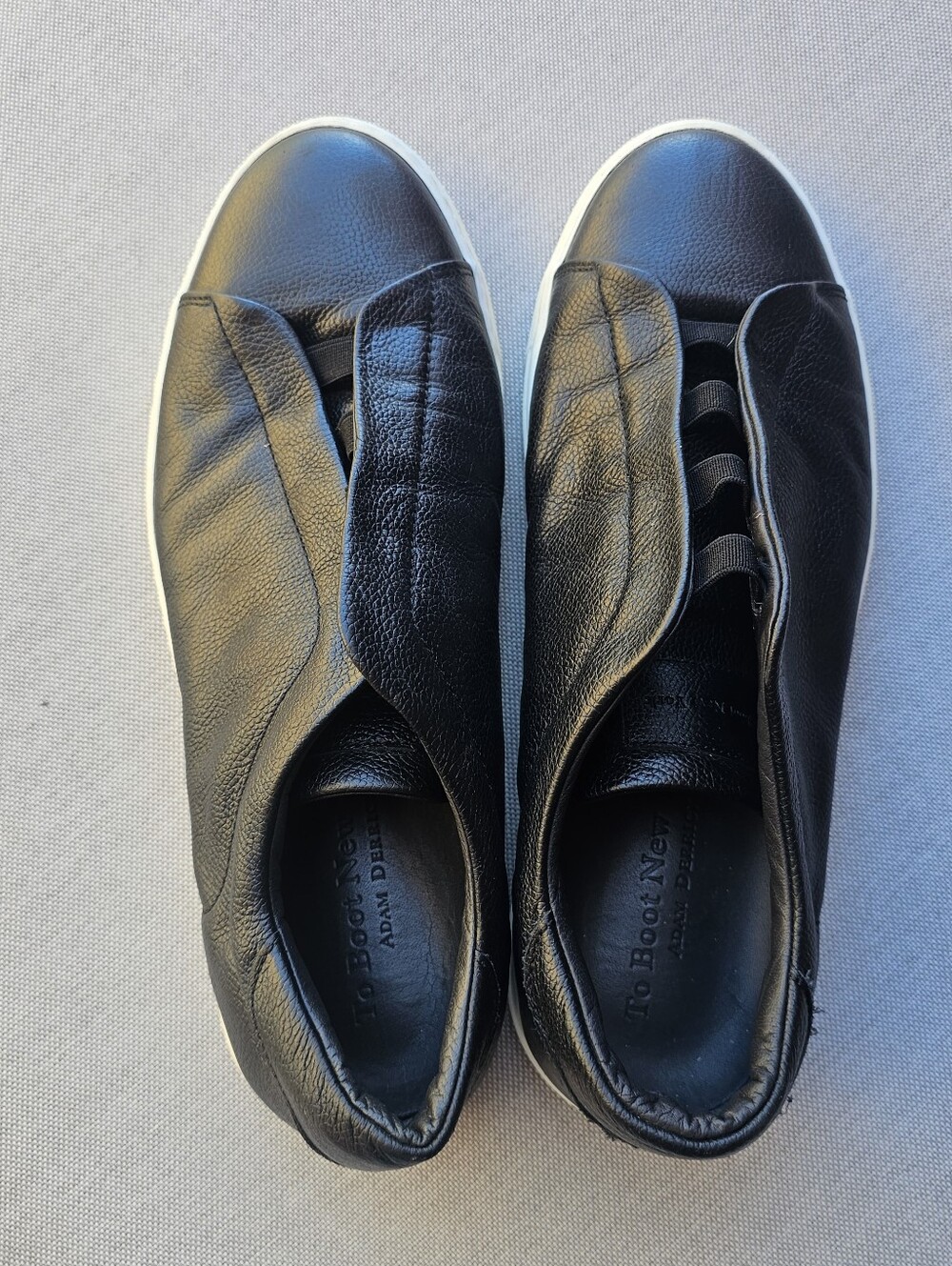 To Boot New York Adam Derrick Men’s 9.5 Black Leather Low Top Sneakers Italy